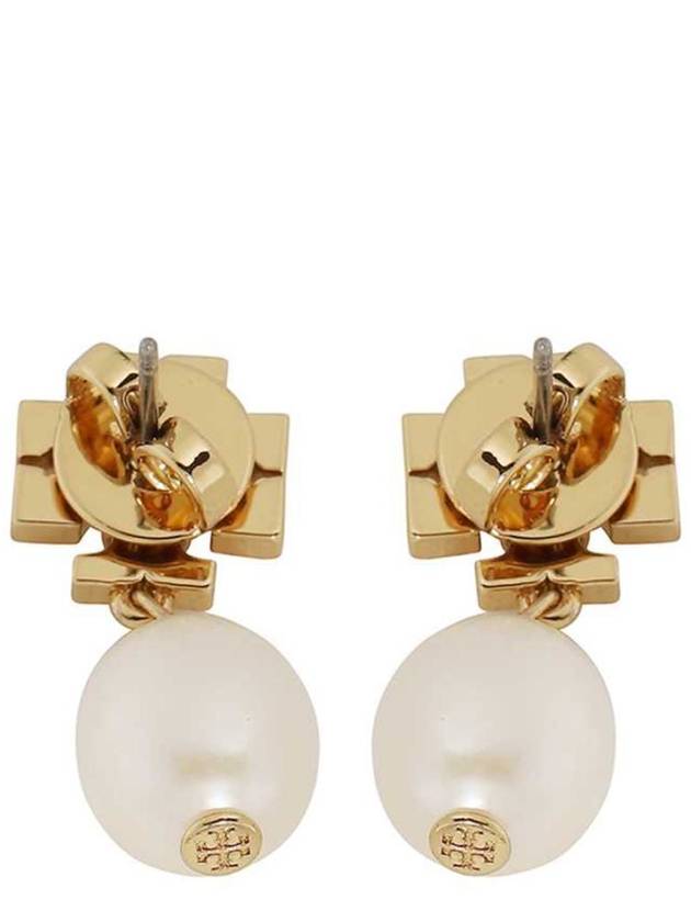 Kira Pave Pearl Drop Earrings Gold - TORY BURCH - BALAAN 4