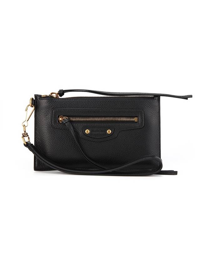 Neo Classic Grained Calfskin Clutch Bag Black - BALENCIAGA - BALAAN 1