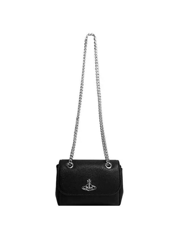 Logo Plaque Shoulder Bag Black - VIVIENNE WESTWOOD - BALAAN 3