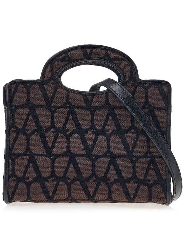 Troisieme Mini Shopper Tote Bag Chocolate - VALENTINO - BALAAN 2