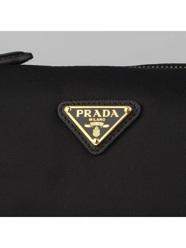 Triangle Logo Geometric Pouch Shoulder Bag Black - PRADA - BALAAN 3