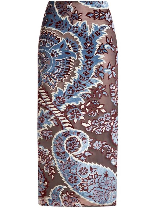 Etro Midi Skirt With Jacquard Effect - ETRO - BALAAN 1