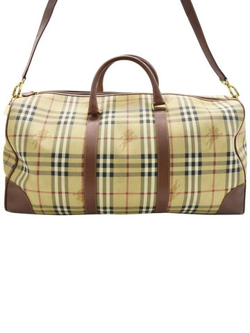 Haymarket Check Big Boston Two Way Bag 10620 - BURBERRY - BALAAN 1