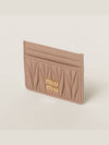 Matelasse card wallet card holder beige - MIU MIU - BALAAN 3