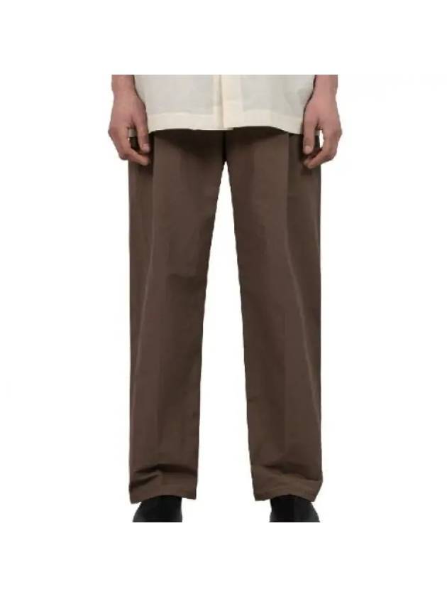 Belted Easy Straight Pants Brown - LEMAIRE - BALAAN 1