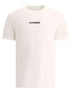 Logo Print Crew Neck Short Sleeve T-shirt Porcelain - JIL SANDER - BALAAN 2