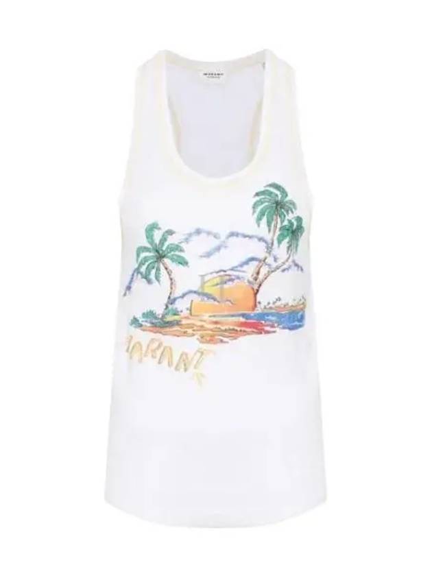 Arielle U-Neck Linen Sleeveless White - ISABEL MARANT - BALAAN 2