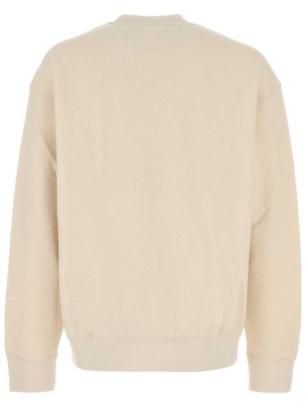 Logo Patch Crew Neck Oversized Sweatshirt Ivory - JIL SANDER - BALAAN 3