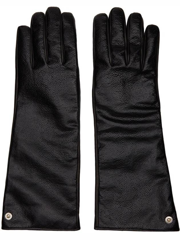 Men's Black Leather Wool Gloves - 1017 ALYX 9SM - BALAAN 1