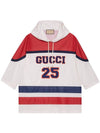 GG Perforated Hoodie White Red - GUCCI - BALAAN 1