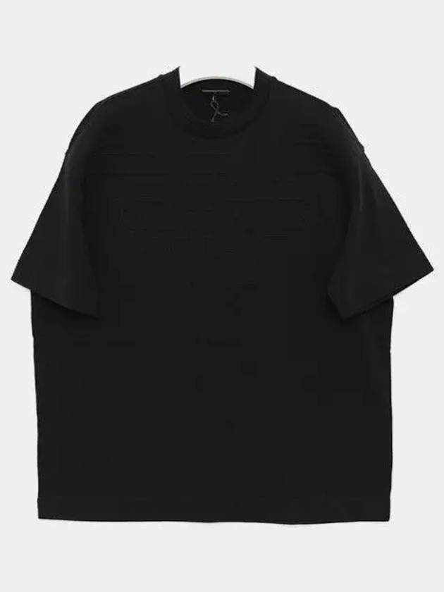 Heavy Jersey Logo Short Sleeve T-Shirt Black - EMPORIO ARMANI - BALAAN 2