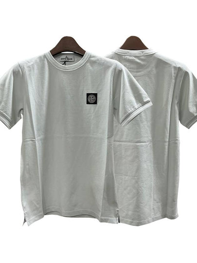 Kids Logo Patch Short Sleeve T-Shirt Grey - STONE ISLAND - BALAAN 2