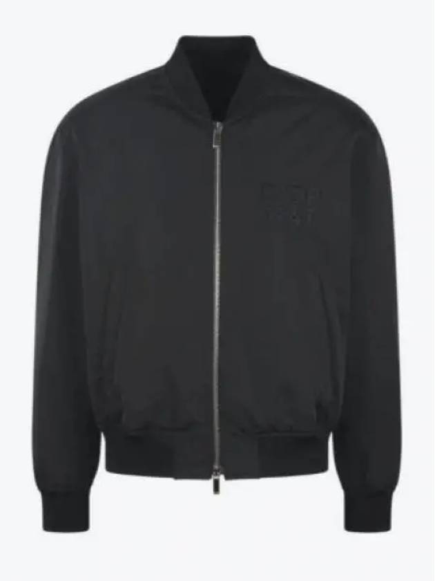 Logo Embroided Bomber Jacket Black - DIOR - BALAAN 2