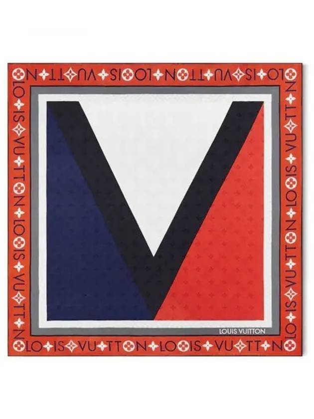 Small Flag Square 90 Scarf Red - LOUIS VUITTON - BALAAN 2