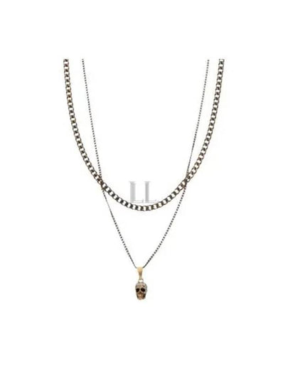 Double Skull Necklace Gold - ALEXANDER MCQUEEN - BALAAN 2