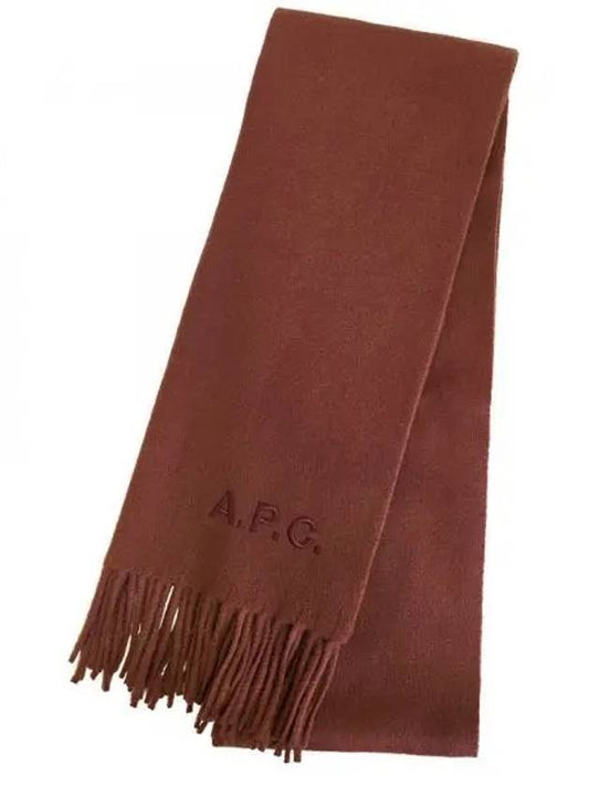 Ambroise Embroidered Muffler Brown - A.P.C. - BALAAN 2