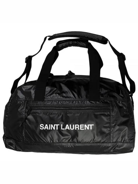 Nylon Zipper Pocket Duffel Bag Black - SAINT LAURENT - BALAAN 2