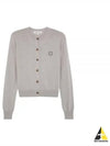 Bold Fox Head Patch Regular Cardigan Grey - MAISON KITSUNE - BALAAN 2