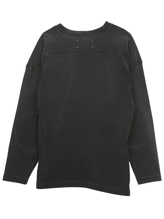 Numeric Stitch Cotton Long Sleeve T-Shirt Black - MAISON MARGIELA - BALAAN 3