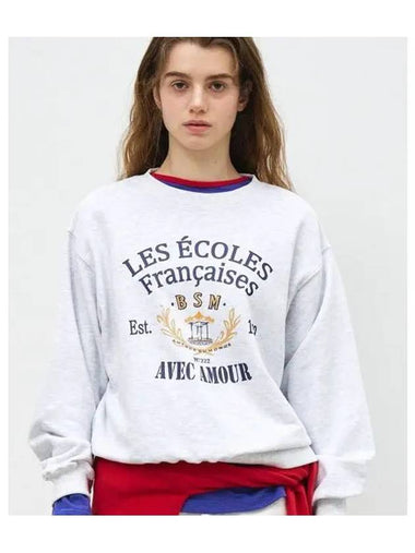 ECOLE ARTWORK SWEATSHIRT MELANGE GRAY - BENSIMON - BALAAN 1