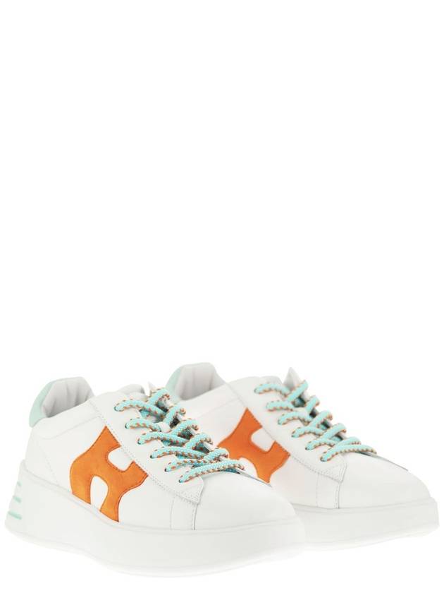 Sneakers HXW5640DN61N4O0SU9 WHITE LIGHT BLUE ORANGE - HOGAN - BALAAN 5