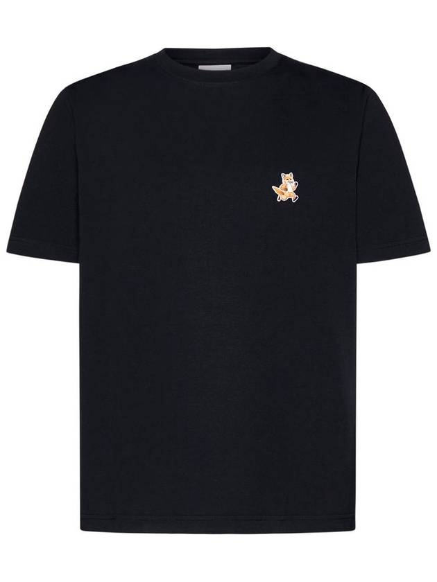 Speedy Fox Patch Comfort Short Sleeve T-Shirt Black - MAISON KITSUNE - BALAAN 2