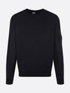 Lens Wappen Light Fleece Sweatshirt Black - CP COMPANY - BALAAN 2