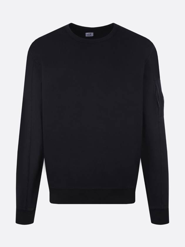 Lens Wappen Light Fleece Sweatshirt Black - CP COMPANY - BALAAN 2