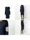 Classic Loopback 4-Bar Sweater Midi Dress Light Navy - THOM BROWNE - BALAAN 6