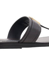 TF Logo Decorated Leather Flip Flops Brown - TOM FORD - BALAAN 11