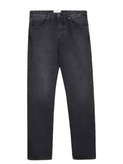 Men's Classic Fit Cotton Slim Jeans Black - AMI - BALAAN 2