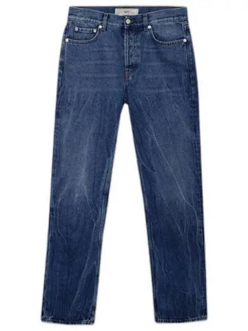 Separated STRAIGHT CUT JEANS Blue CREASE Straight Cut Denim Jeans - SEFR - BALAAN 1
