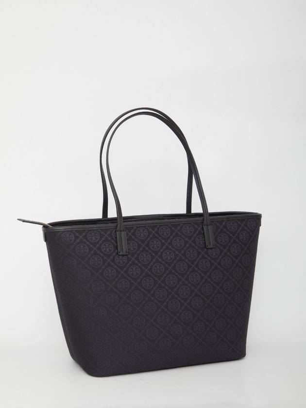 T Monogram Tote Bag Black - TORY BURCH - BALAAN 3