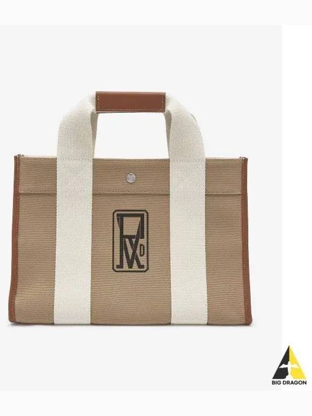 Medium Traveler Logo Print Tote Bag Beige TRAVELERMLPBEIGE - RUE DE VERNEUIL - BALAAN 1