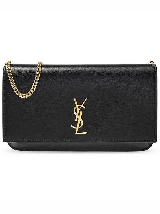 Cassandra Phone Holder Strap Cross Bag Black - SAINT LAURENT - BALAAN 2