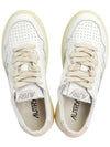 Medalist Pink Tab Leather Low Top Sneakers White - AUTRY - BALAAN 3