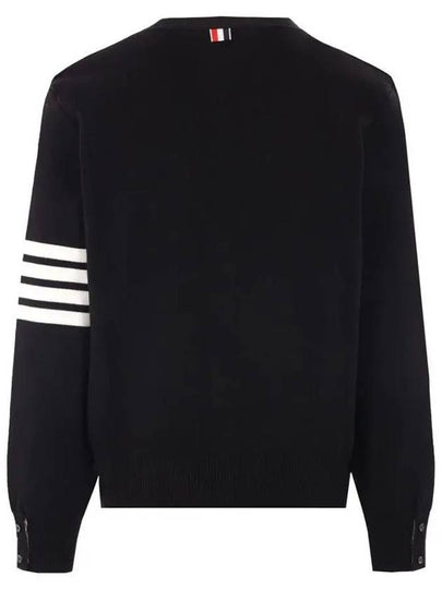 4 bar stripe Milanese stitch cardigan - THOM BROWNE - BALAAN 2