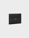 Grained Calfskin Large Card Wallet Black - CELINE - BALAAN 3