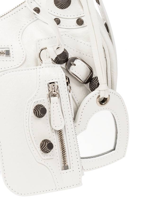 Le Cagole Small Leather Shoulder Bag White - BALENCIAGA - BALAAN 5