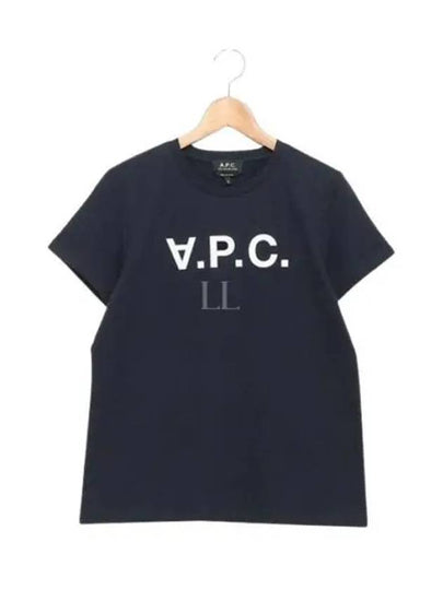 VPC Logo Organic Cotton Short Sleeve T-Shirt Navy - A.P.C. - BALAAN 2