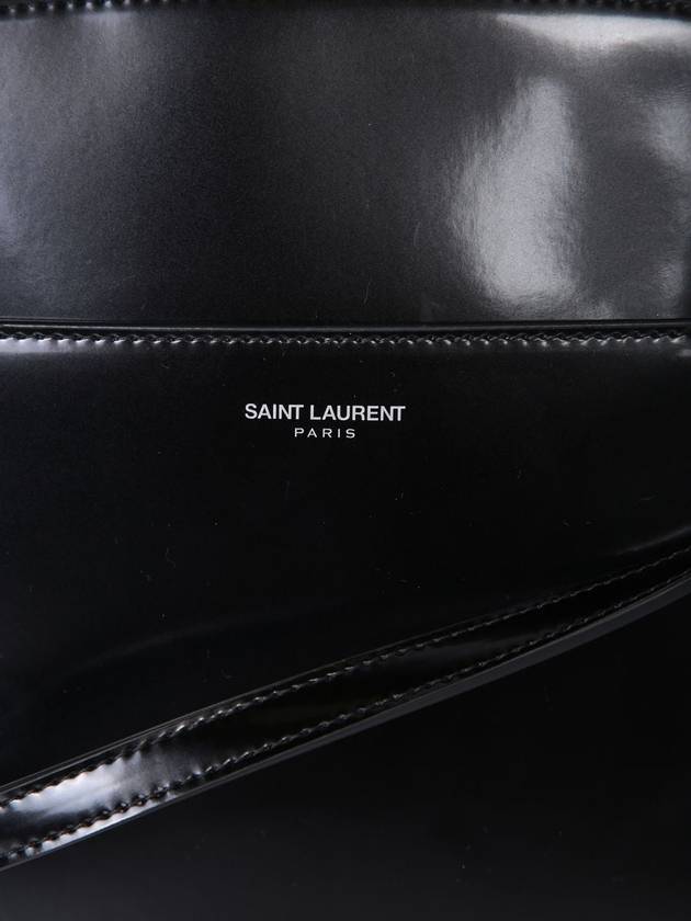 Brushed Calfskin Mini Cross Bag Black - SAINT LAURENT - BALAAN 4