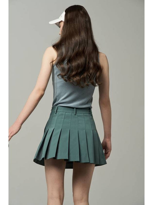 MESH COMBI PLEATS SKIRTGREEN - AOW - BALAAN 1