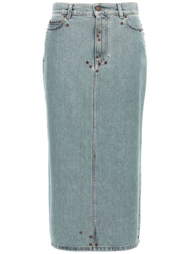 Moschino Rivets Denim Skirt - MOSCHINO - BALAAN 1