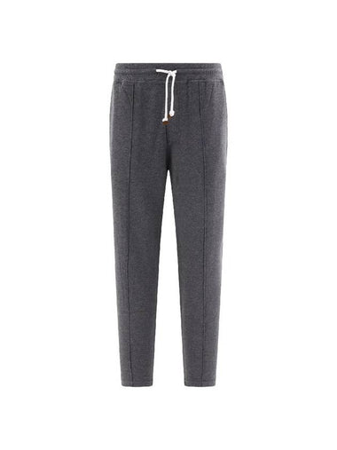 Ribbed Cuff Track Pants Dark Grey - BRUNELLO CUCINELLI - BALAAN 1