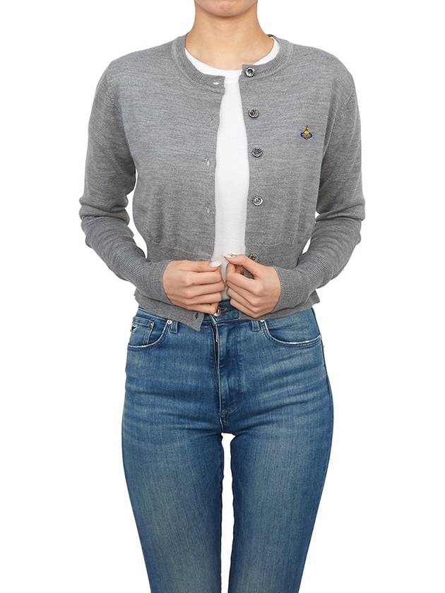 Bea Cropped Cardigan Grey - VIVIENNE WESTWOOD - BALAAN 6