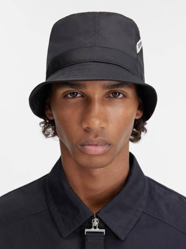 Le Bob Ovalie Nylon Bucket Hat Black - JACQUEMUS - BALAAN 4