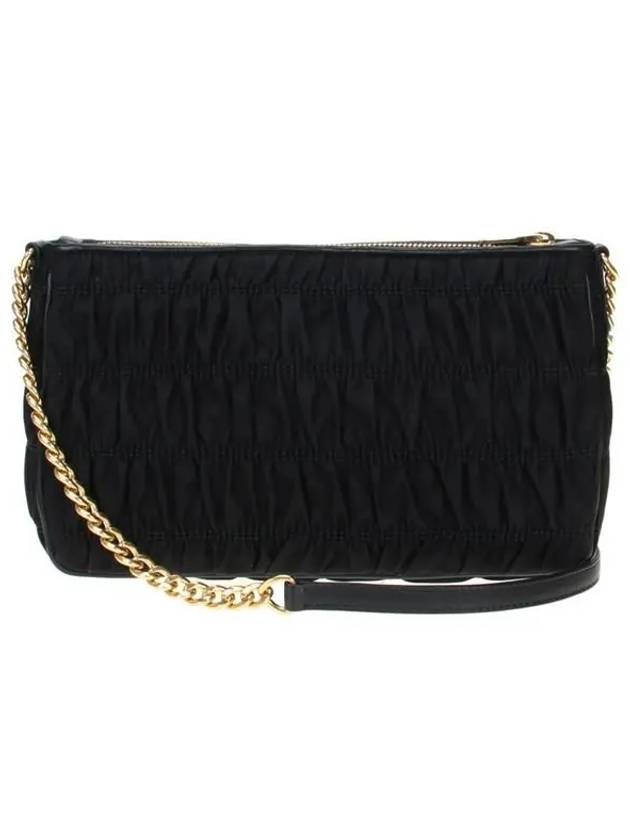 Pocono Goffre Chain Shoulder Bag Black Gold - PRADA - BALAAN 5