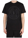 Jeans emblem black short sleeve t shirt 72GAHT20 899 E562 - VERSACE - BALAAN 2