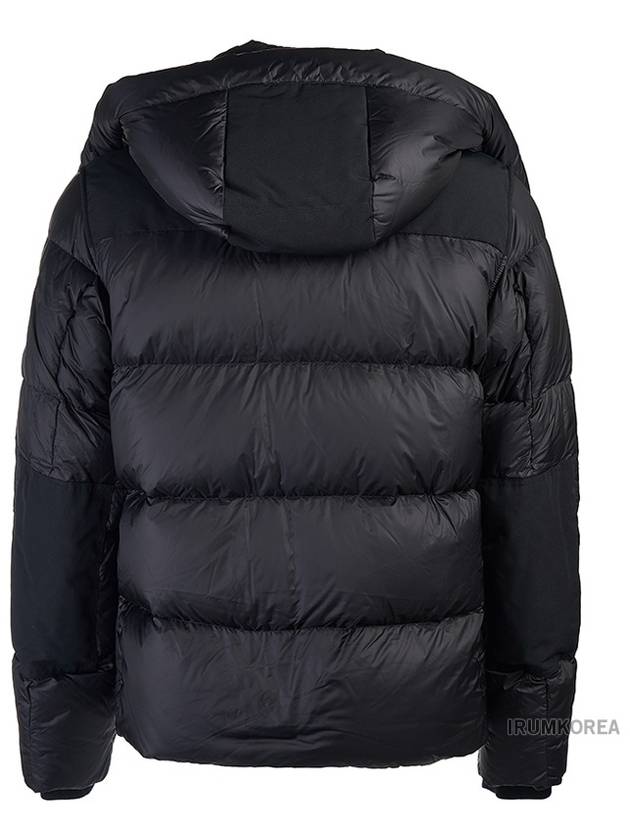 Logo Patch Hooded Down Padding Black - BURBERRY - BALAAN 5