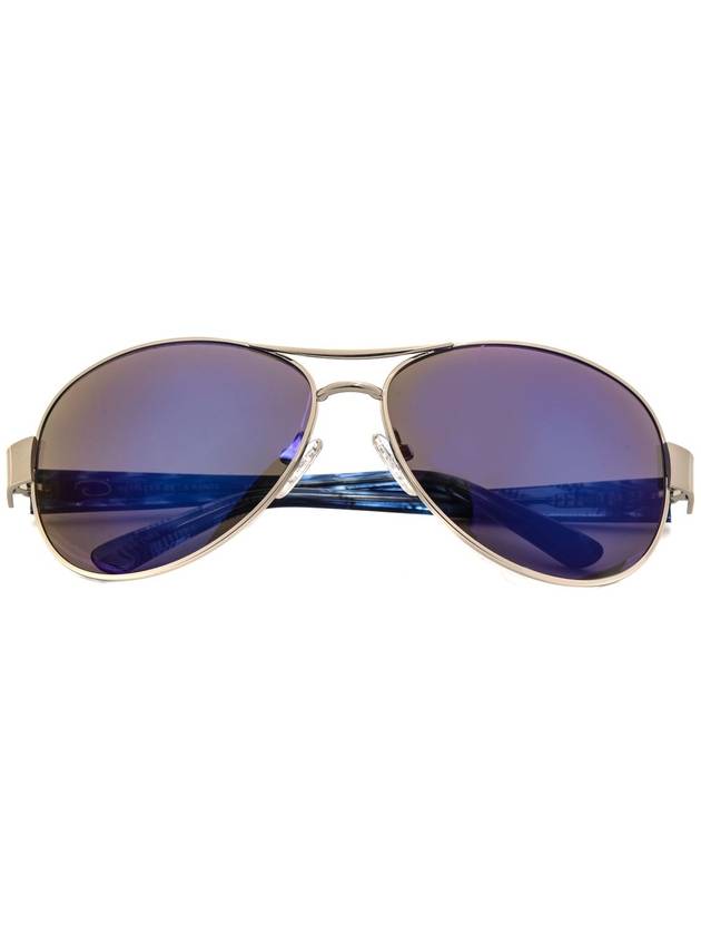 Women's Acetate Silver Blue Aviator Style Sunglasses - OSCAR DE LA RENTA - BALAAN 1